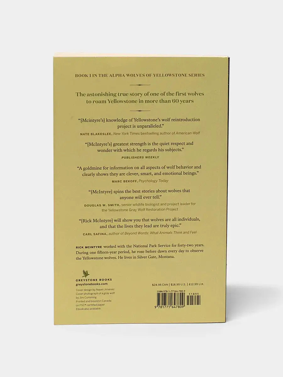 back cover of The Rise of Wolf 8 Yellowstone