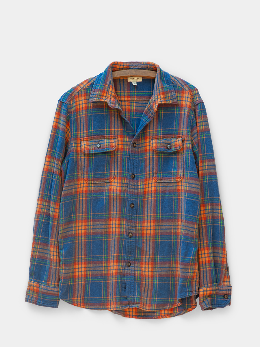 front view of vintage sonoma flannel