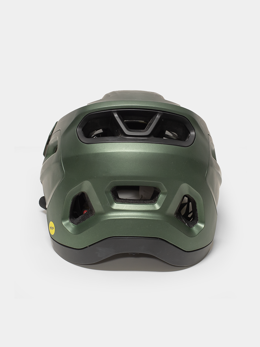 Back view Specialized Tactic 4 MIPS Helmet, Oak Green