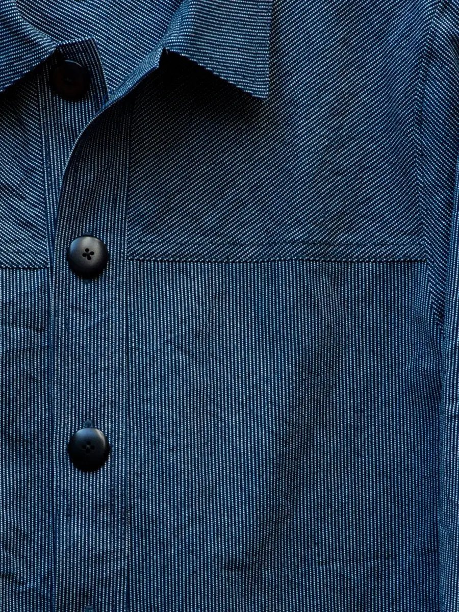 Upcycled Japanese Cotton Shacket front details