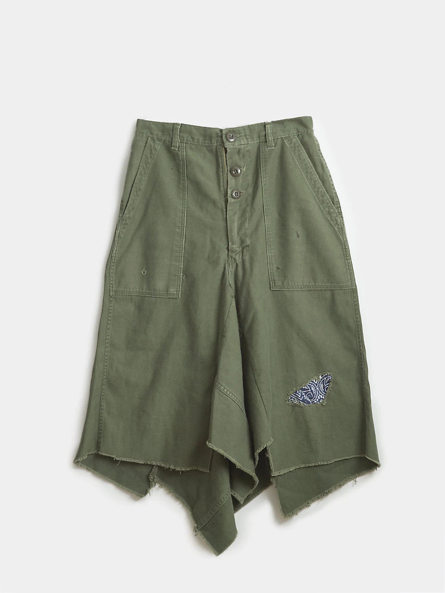 Vintage Army Skirt with Bandana Patch by ICONS - Articles In Common