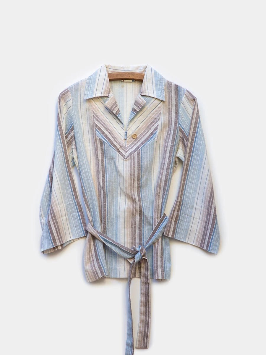 Vintage 70s Women's Pullover with Waist Tie