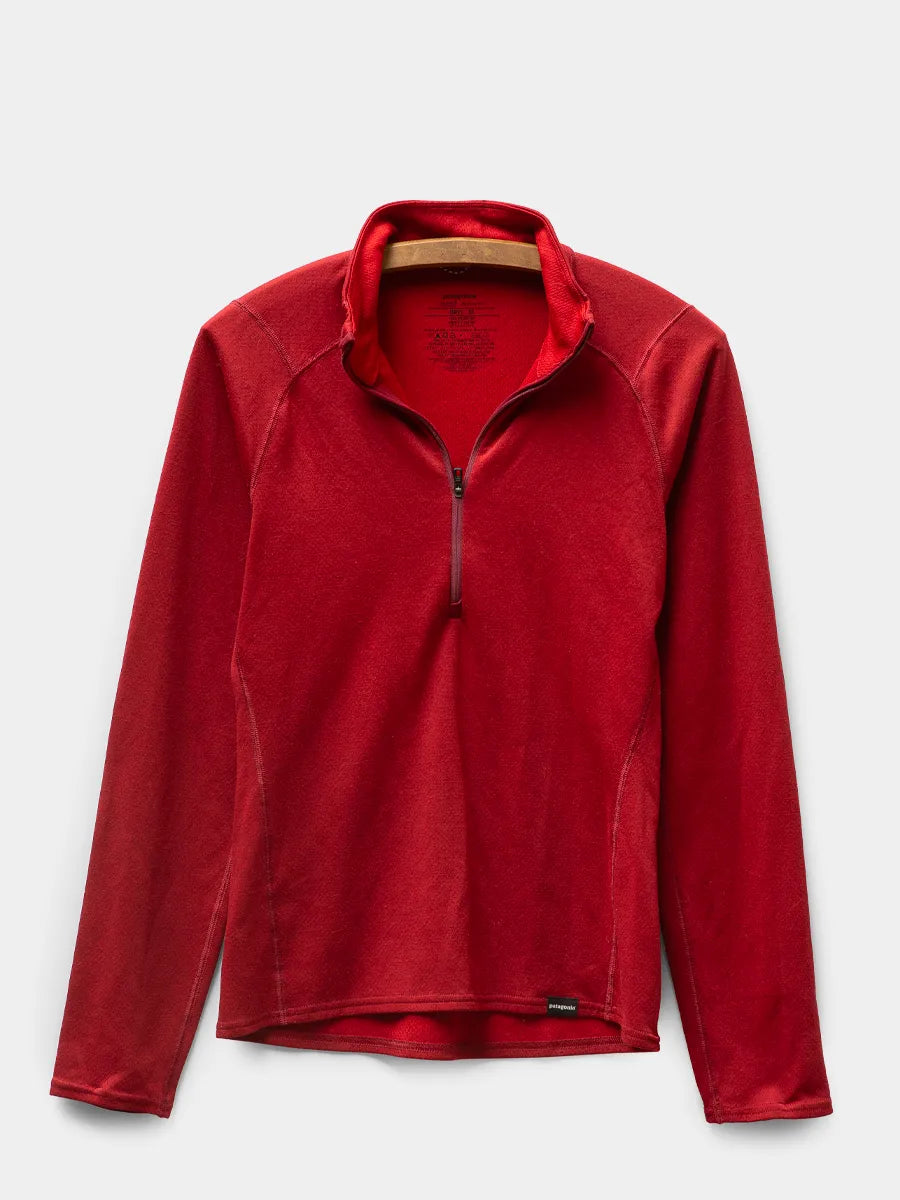 Men’s Patagonia Capilene Midweight Zip-Neck in Red