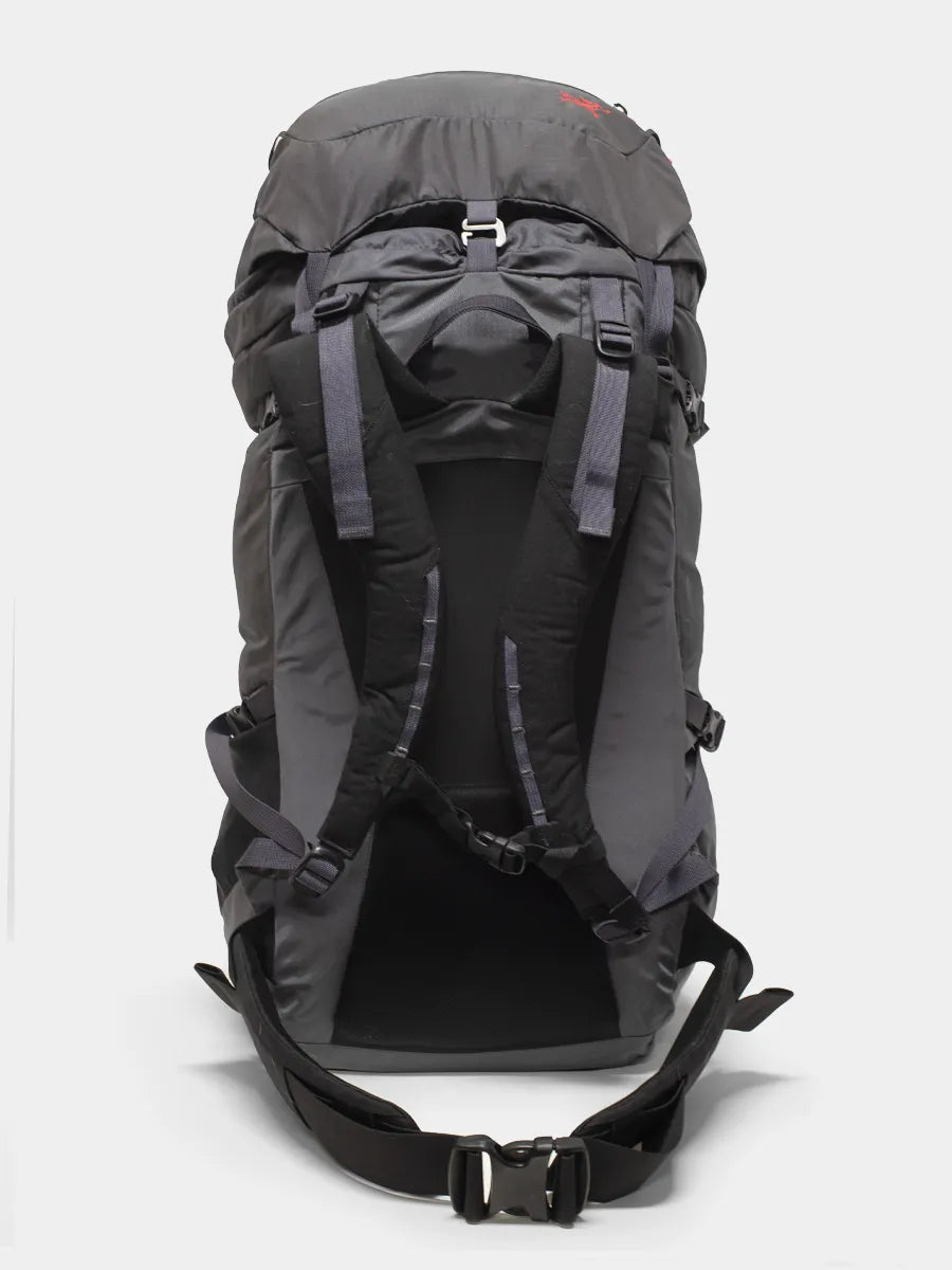 Back view of Arc’teryx NoZone 55L Climbing Backpack