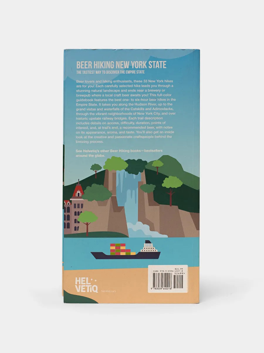 Back cover of Beer Hiking New York State book