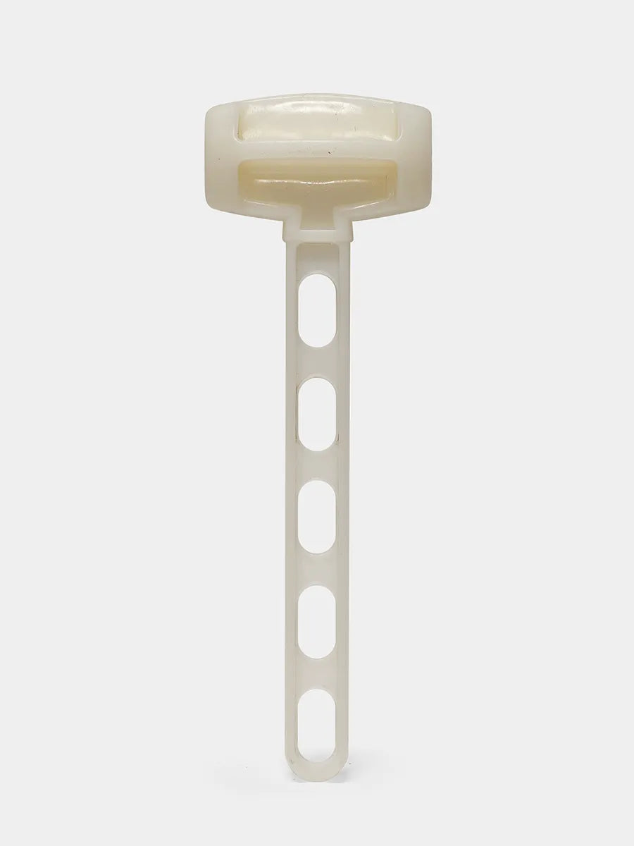 White Tent Peg Mallet Puller on light grey background