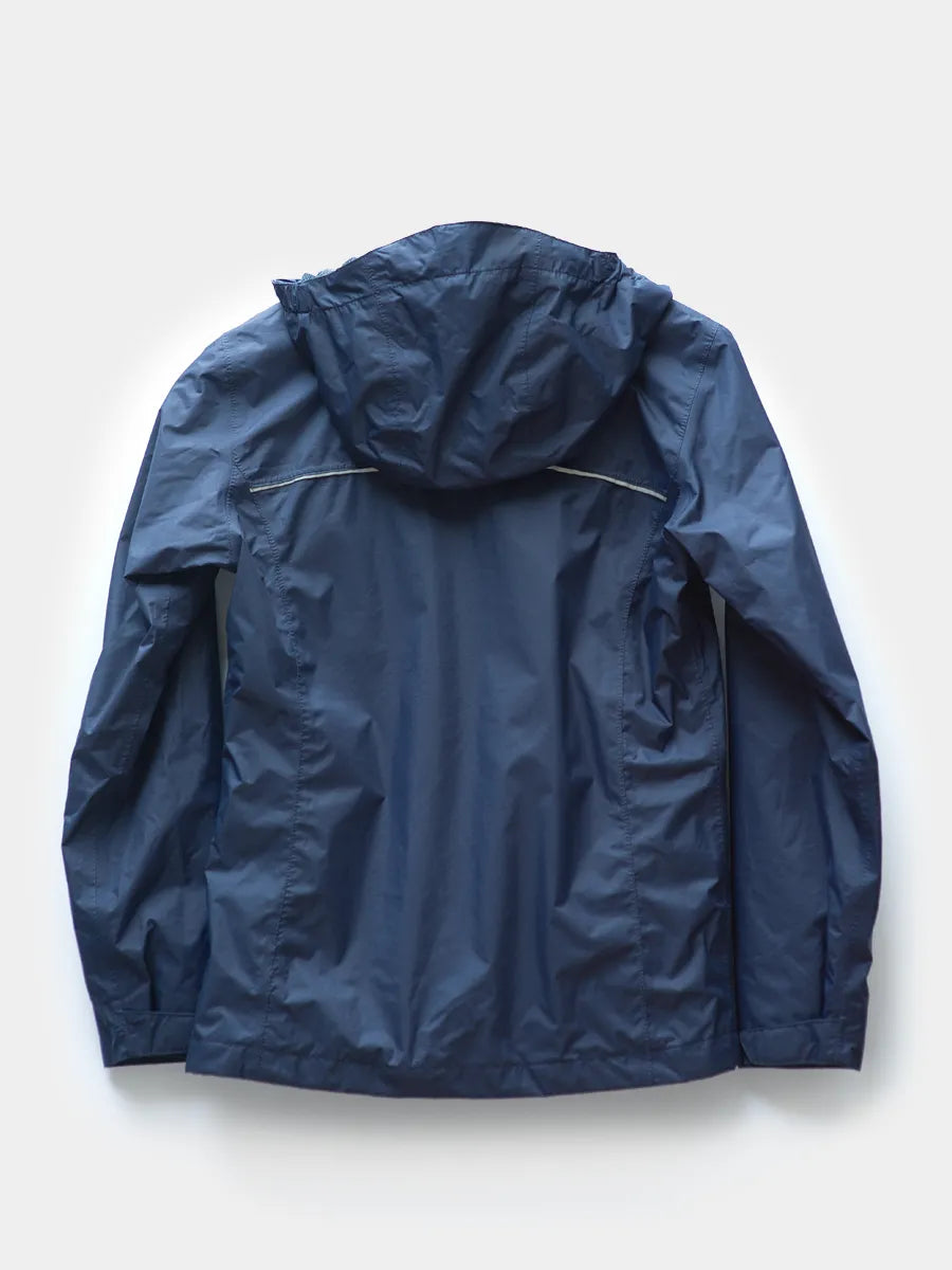 Back view of Columbia Sportswear Rain Jacket Navy, Kids