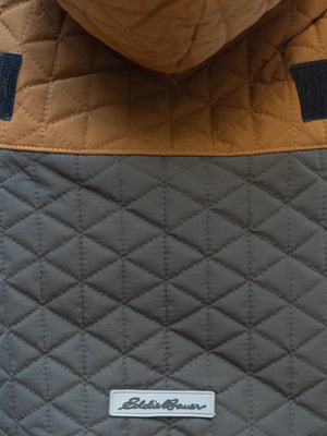 Eddie Bauer Two Toned Quilted Dog Puffer Jacket