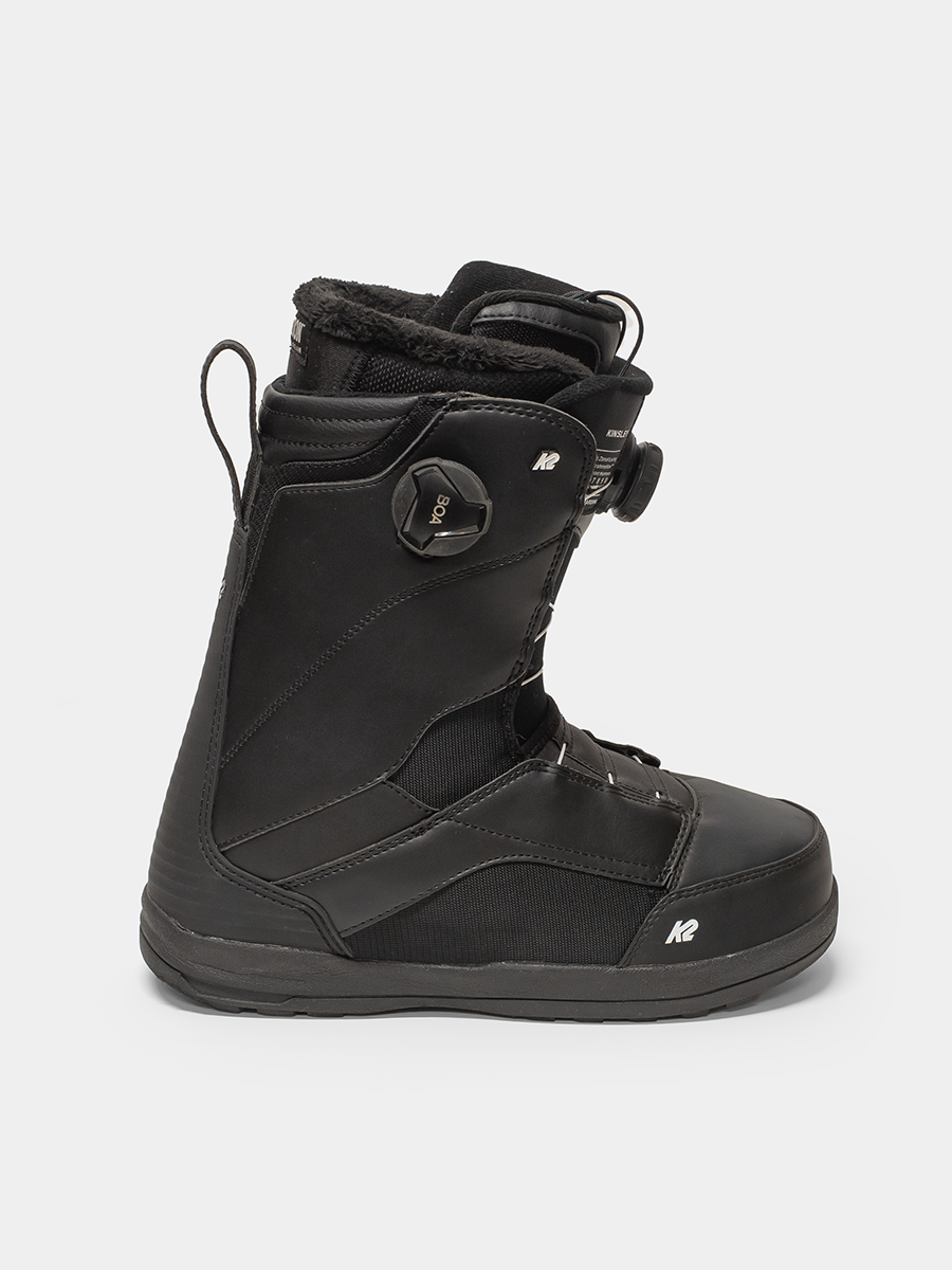 K2 Kinsley Boa Snowboard Boots Black on white background