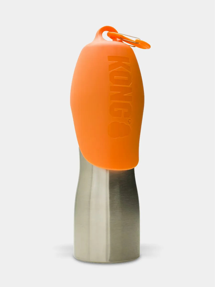 KONG H2O Stainless Steel Dog Water Bottle, Orange — photo 1