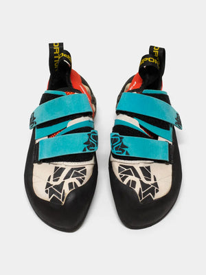 Top View, Pair of Otaki Blue Flame climbing shoes