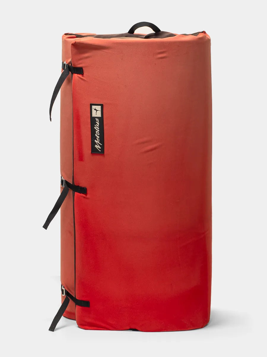 Vertical View Metolius Behemoth Crash Pad Red with Visible Logo