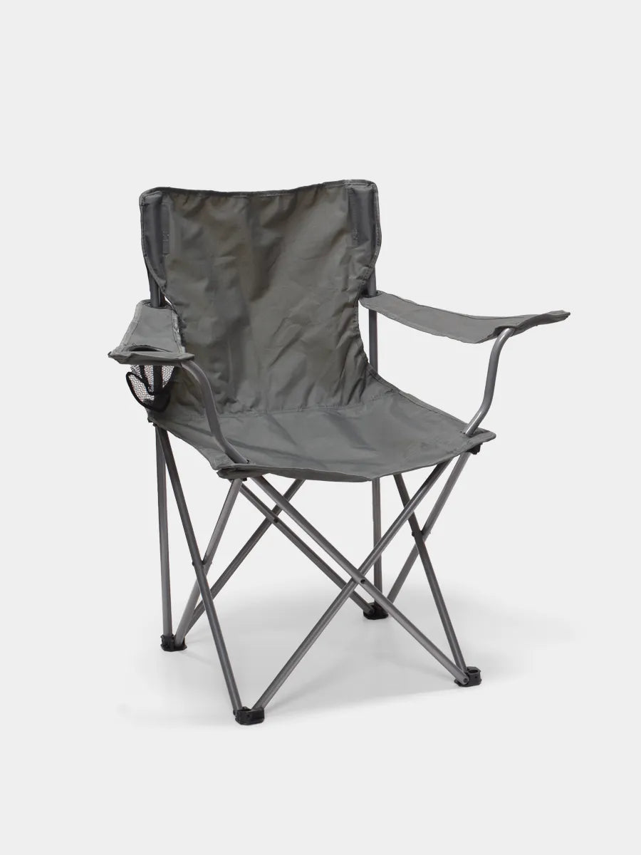 Ozark Trail Silla Chair in Gravel Gray on white background