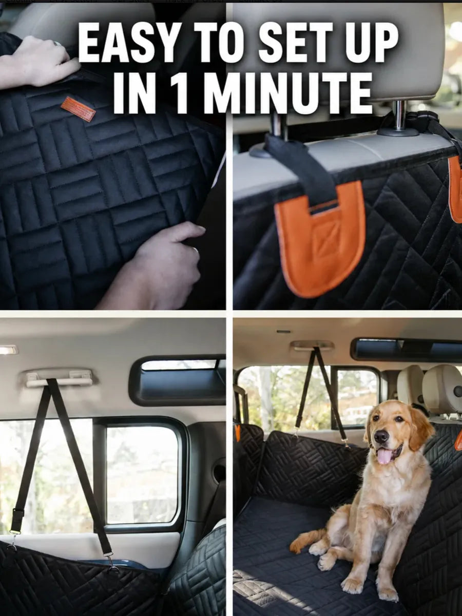 PekoPets K9 Hard Bottom Dog Seat Cover, Black — photo 3