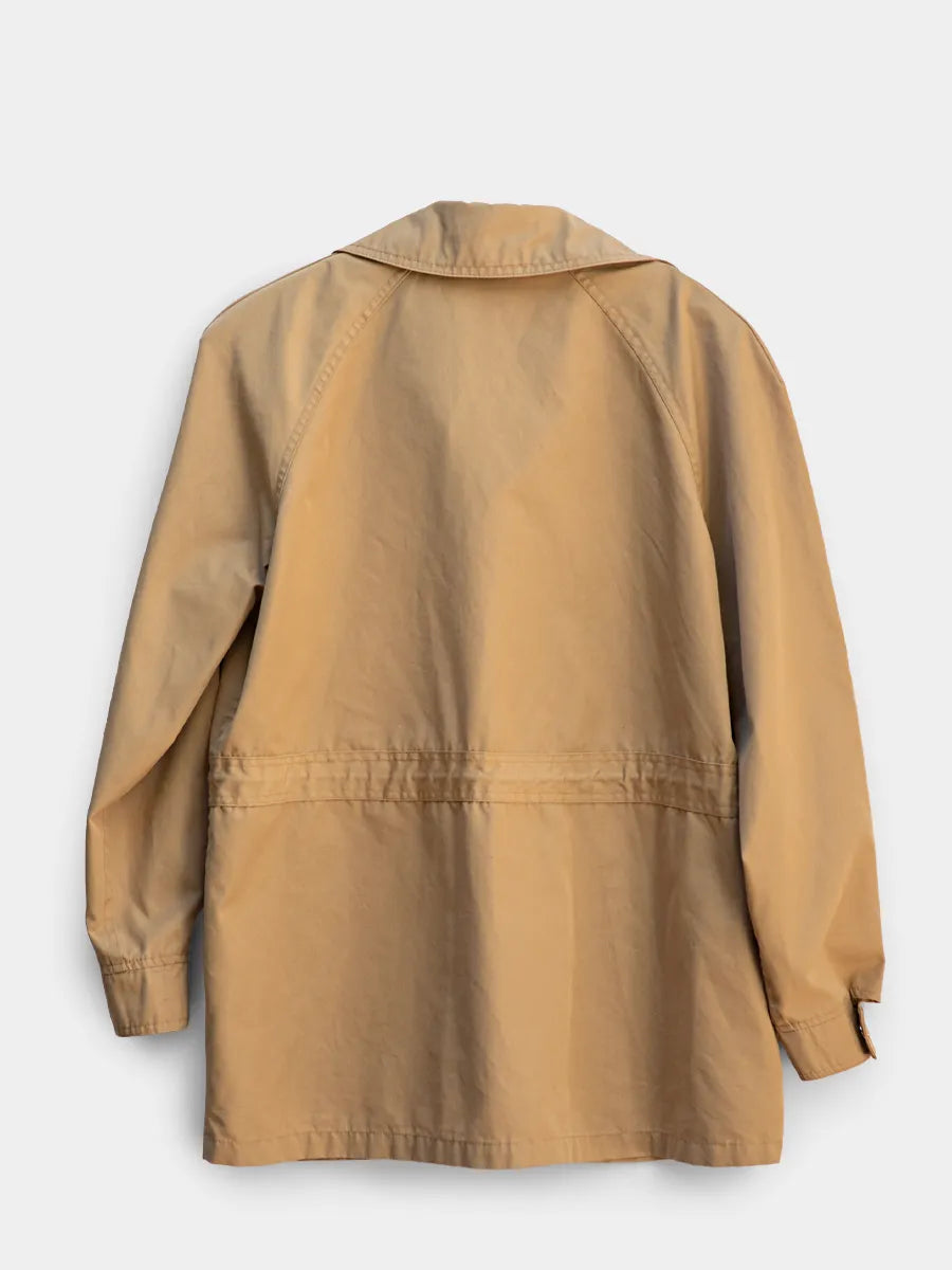 Back view of vintage khaki jacket