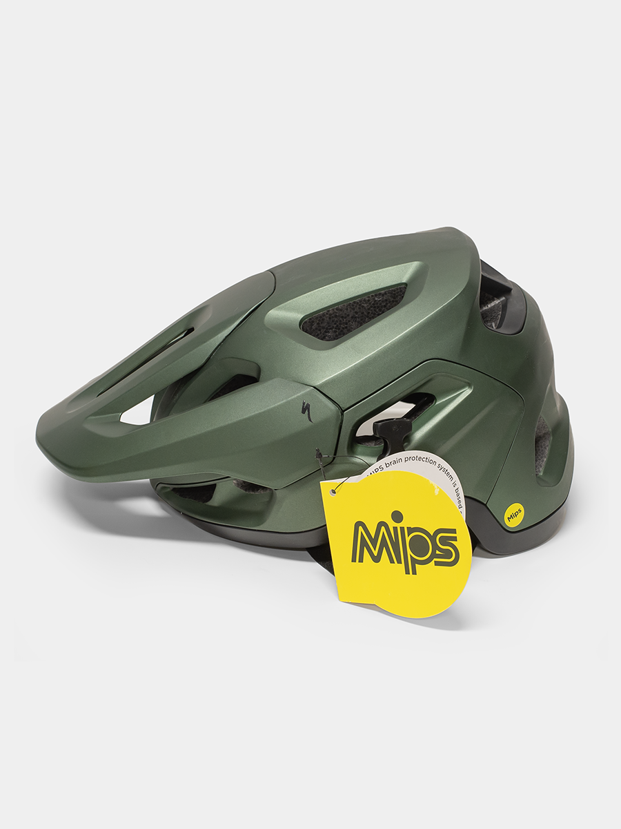 Side View with Tags Specialized Tactic 4 MIPS Helmet, Oak Green