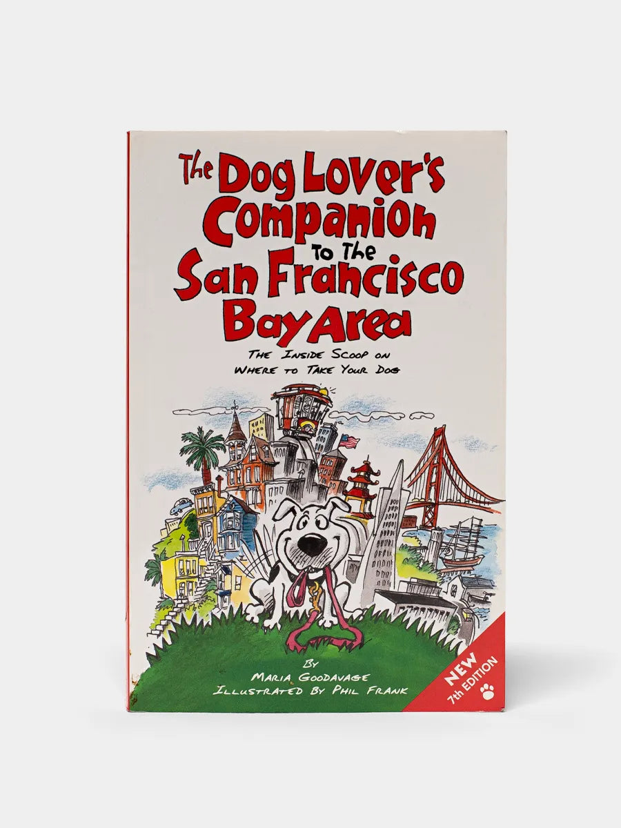 A cover image of a book titled 'The Dog Lover's Companion San Francisco' featuring an illustration of a dog and various iconic sites in San Francisco.