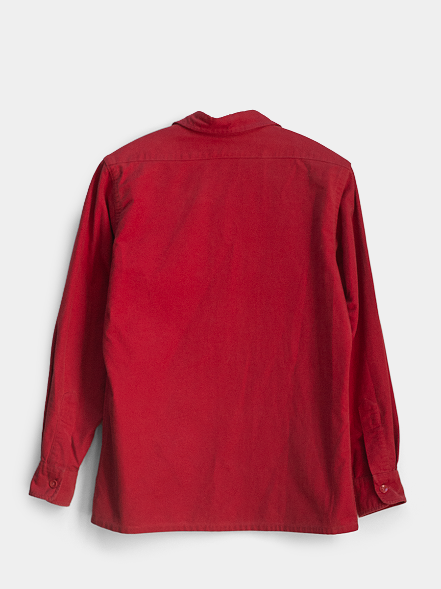Back view of Vintage LL Bean Red Cotton Shirt