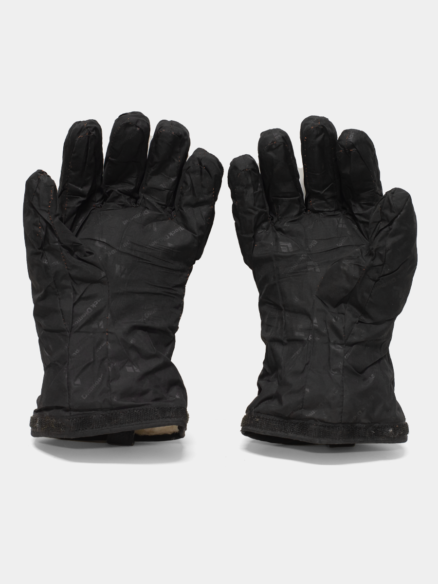  black diamond black liner gloves with shearling lining
