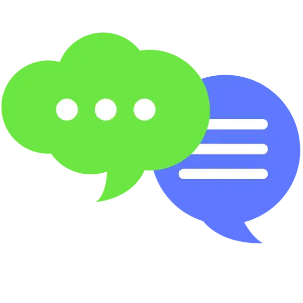 chat and reply icons in bright green and blue