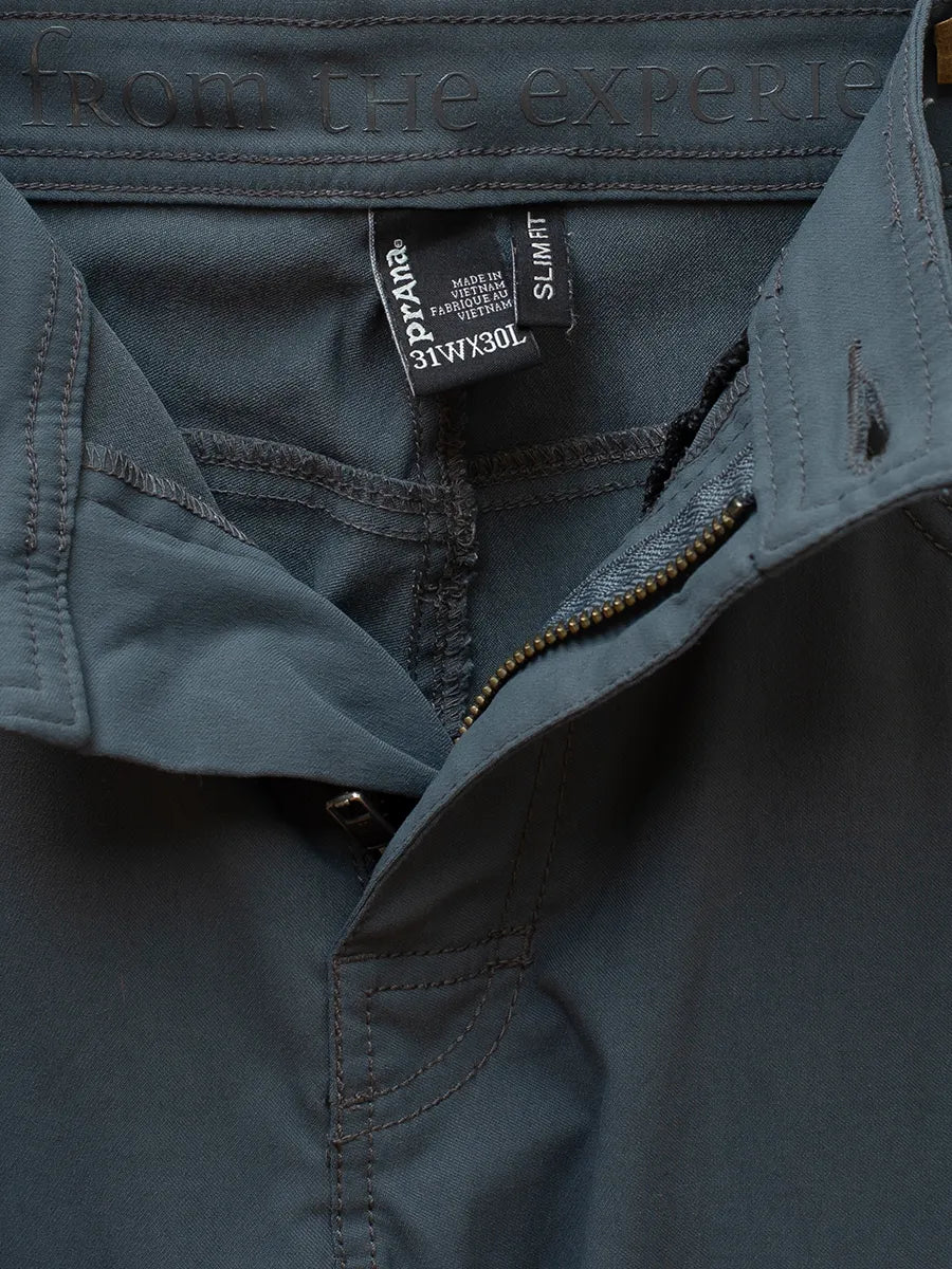 prAna garment label showing Slim Fit, size 31W x 30L, made in Vietnam