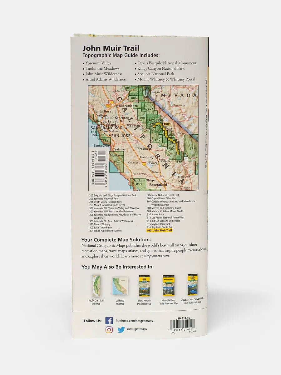 National Geographic John Muir Trail Map - Articles In Common