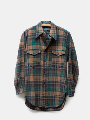 Vintage Pendleton Flannel Shirt, Forest Green, Navy